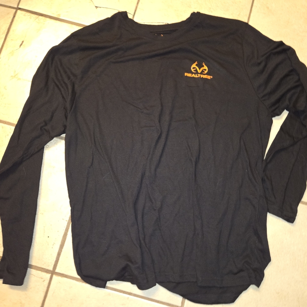 Mens Long Sleeve Realtree Shirt Black Size Large